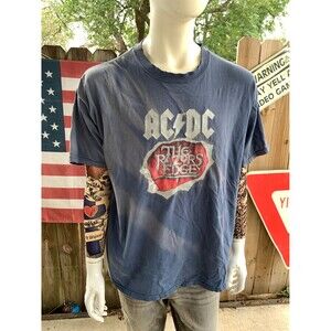 Vintage 90s Ac/Dc  the Razors Edge Tour Distressed T-shirt Size XL by Freeze